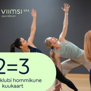 2=3 SPORDIKLUBI HOMMIKUNE KAART E-R 07:00 – 15:00 / L, P 07:00 – 22:00